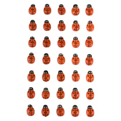 Ladybug 3D Craft Stickers, 5/8-inch, 35-count