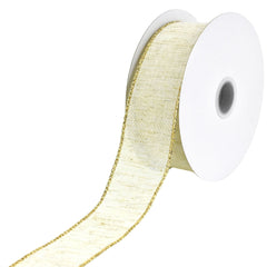 Canvas Metallic Edge Wired Ribbon, 10-yard
