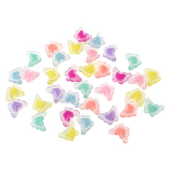 Iridescent Acrylic Fashion Craft Beads, 1-ounce
