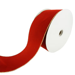 Christmas Velvet Wired Edge Ribbons