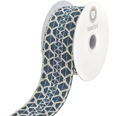 Scallop Weave Burlap Faux Linen Wired Ribbon, 2-1/2-inch, 10-yard