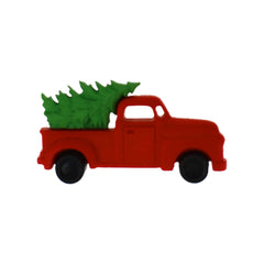 Christmas Tree Pickup Truck Mini Embellishments, 1-1/2-inch, 4-piece