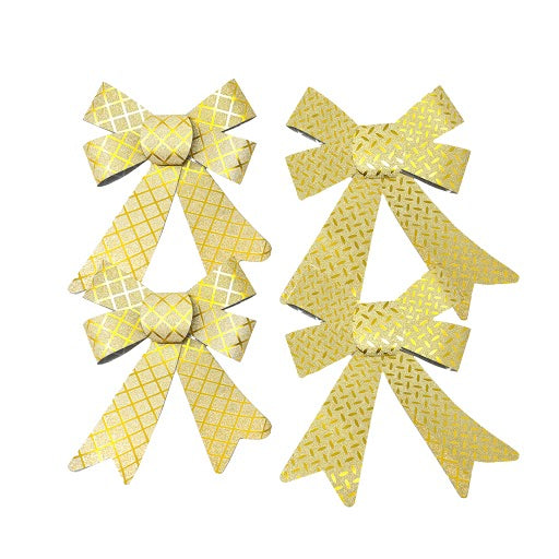 Metallic Embossed Christmas Bows