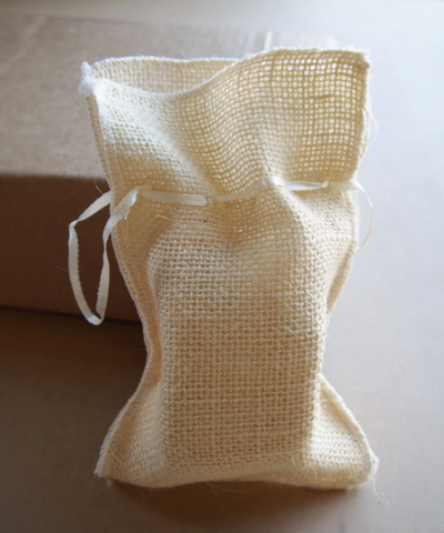 Sinamay Burlap Gift Pouches Favor Bags, 8-inch, 12-count, Natural