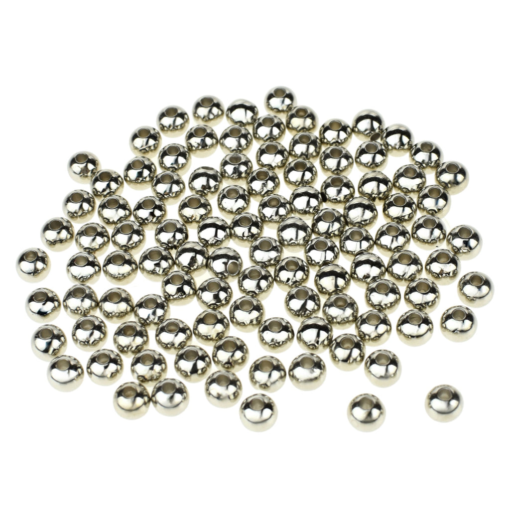 Metallic Electroplated Round Craft Beads, 5/16-inch, 1-ounce