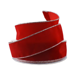 Christmas Velvet Wired Edge Ribbons