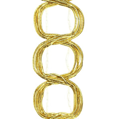 Metallic Chain Loop Ribbon, Gold, 7/8-inch, 10-yard