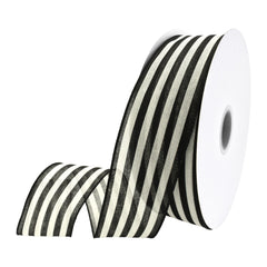 Cabana Stripes Canvas Wired Ribbon, 2-1/2-inch, 50-yard