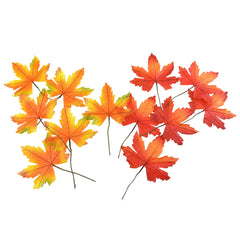 Artificial Assorted Fall Maple Leaf Picks, 6-Inch, 6-Count