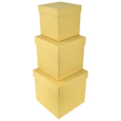 Nested Square Gift Boxes, 5-inch, 6-inch, 7-inch, 3-piece