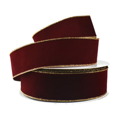 Christmas Velvet Wired Edge Ribbons