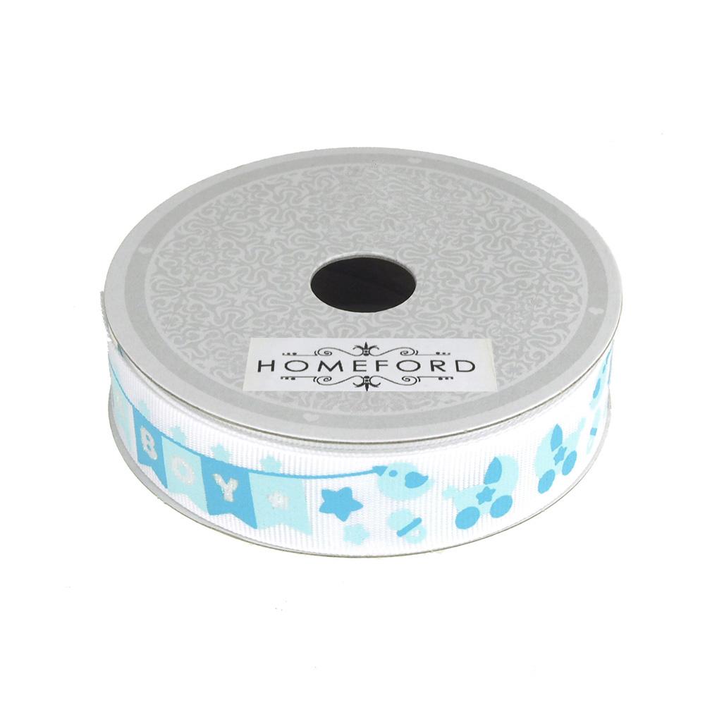 Homeford It's Boy/It's a Girl Banner Grosgrain Ribbon, 7/8-inch, 10 Yards