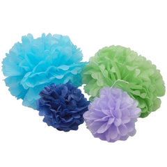 Hanging Paper Pom Poms Ball Centerpiece, Assorted Sizes, 3-Piece
