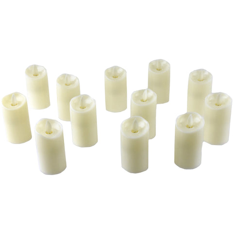 LED Plastic Swinging Flame Candle, 3-1/2-Inch, 12-Count