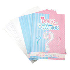 Gender Reveal Party Invitations, 6-Inch, 8-Count