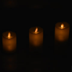 LED Plastic Swinging Flame Candle, Assorted Sizes, 3-Piece