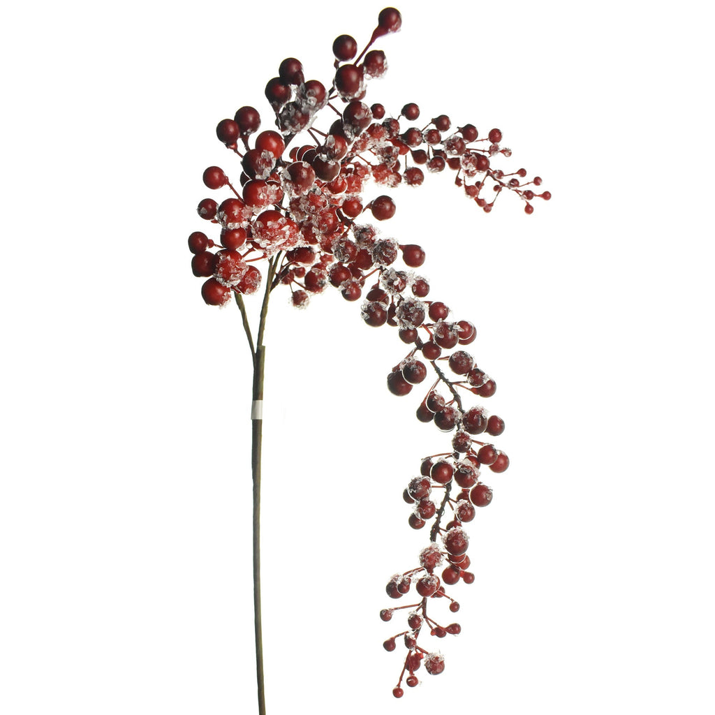 Artificial Iced Berries Hanging Spray, 26-Inch