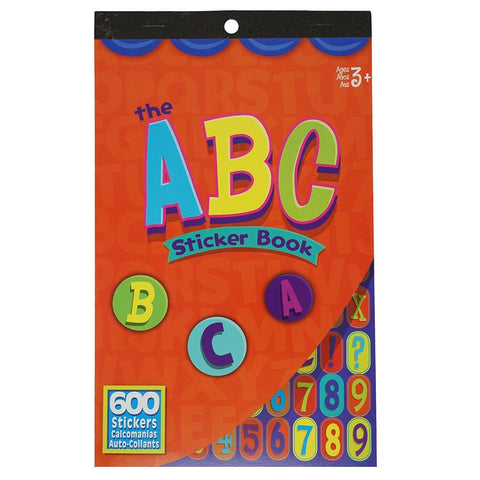 ABC & Numbers Craft Sticker Book Assortment, 600-Piece