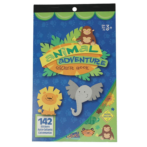 Animal Adventure Craft Sticker Book Assortment, 142-Piece