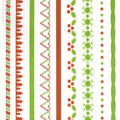 Christmas Border Strip Stickers, 11-1/2-Inch, 9-Piece