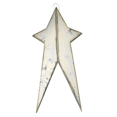 Five Point Painted Long Wooden Stars Wall Decor