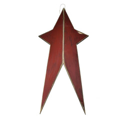 Five Point Painted Long Wooden Stars Wall Decor