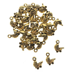 Baby Carriage Metal Charms, 1/2-Inch, 30-Count