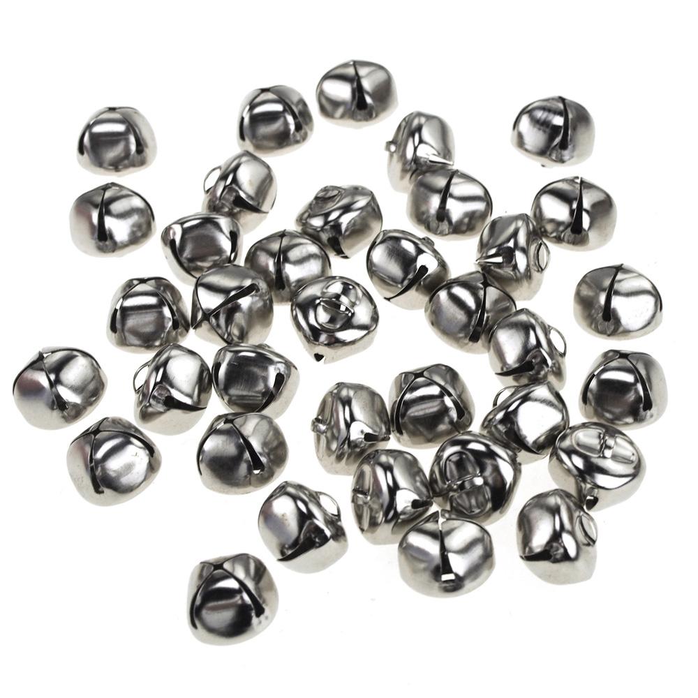 Metal Jingle Bells, Silver, 3/4-Inch, 36-Piece