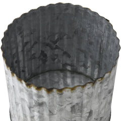 Corrugated Metal Tin Pot, 4-1/2-inch