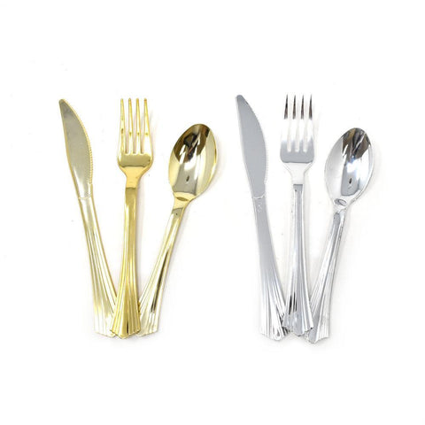 Premium Plastic Assorted Cutlery, 24-Piece