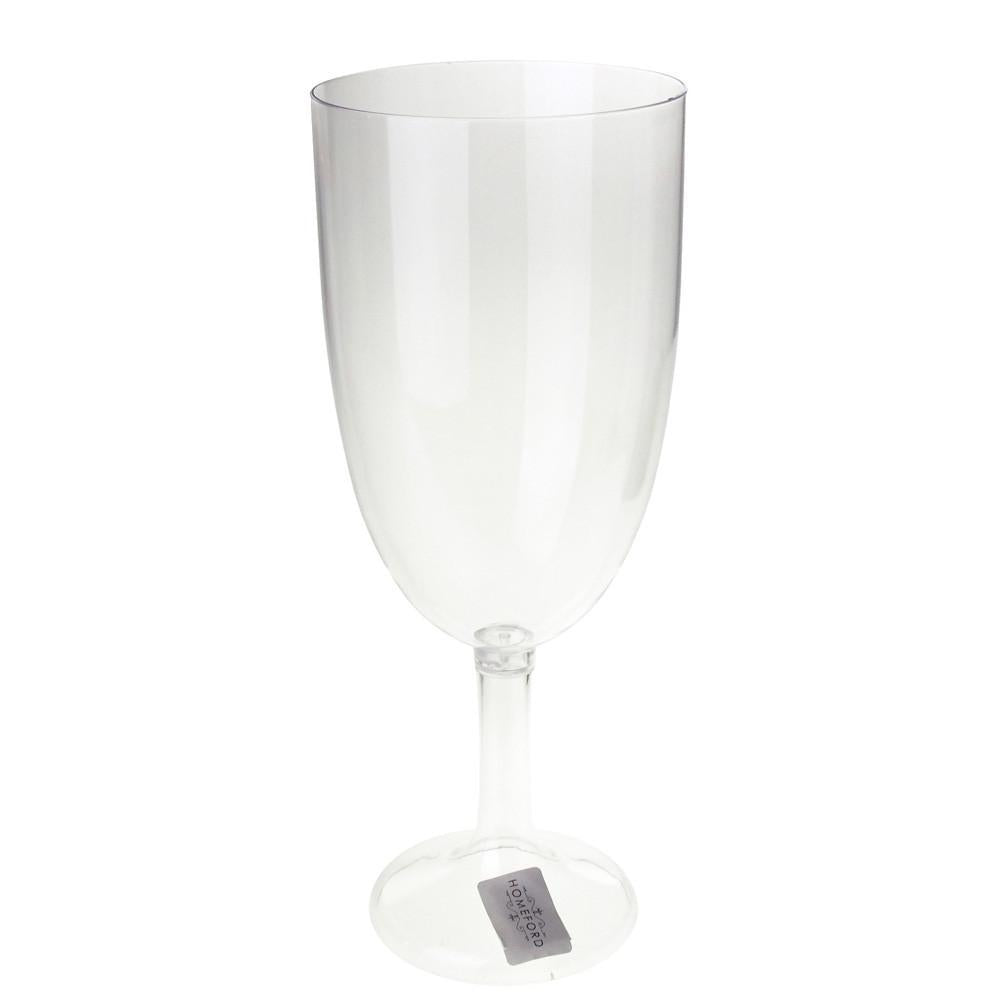 Large Clear Plastic Vase Goblet Cup, 12-1/2-Inch