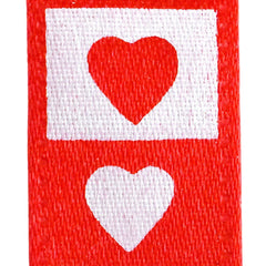 Valentines Foil Heart Squares Ribbon, 5/8-Inch, 10-Yard