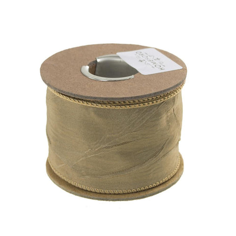 Crinkled Satin Silk Wired Edge Ribbon, 2-inch, 9-yard