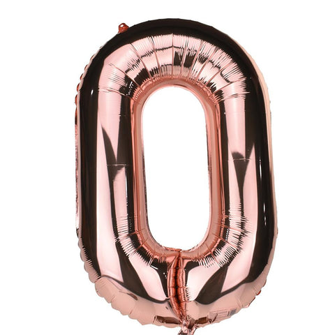 Jumbo Foil Number Balloons, 34-inch, Rose Gold