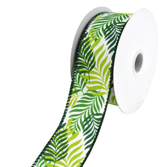 Jungle Ferns Wired Ribbon, 1-1/2-Inch, 10-Yard