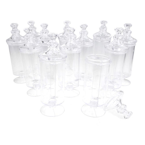 Clear Plastic Candy Tube Party Favor Container, 5-1/4-Inch x 1-1/2-Inch, 12-Count