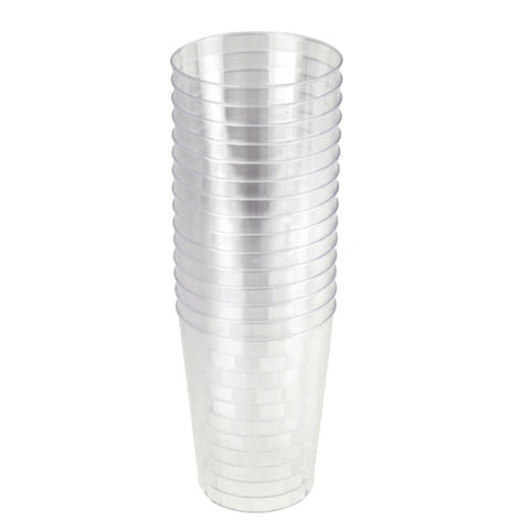 Clear Plastic Cups Tumbler 10 oz, 3-Inch, 15-Piece