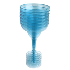 Plastic Margarita Glass Cups, 6-Inch, 6-Piece