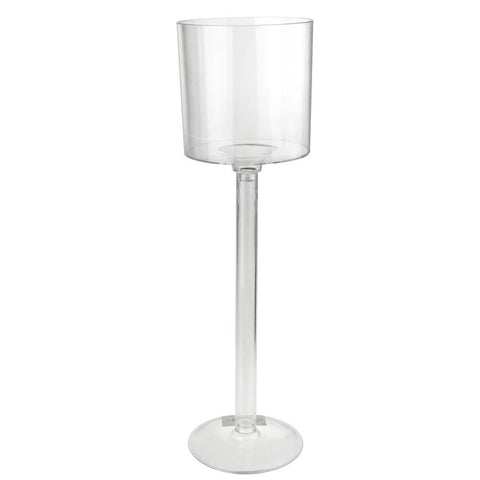 Tall Clear Wine Cup Stand Plastic Vase, 18-Inch