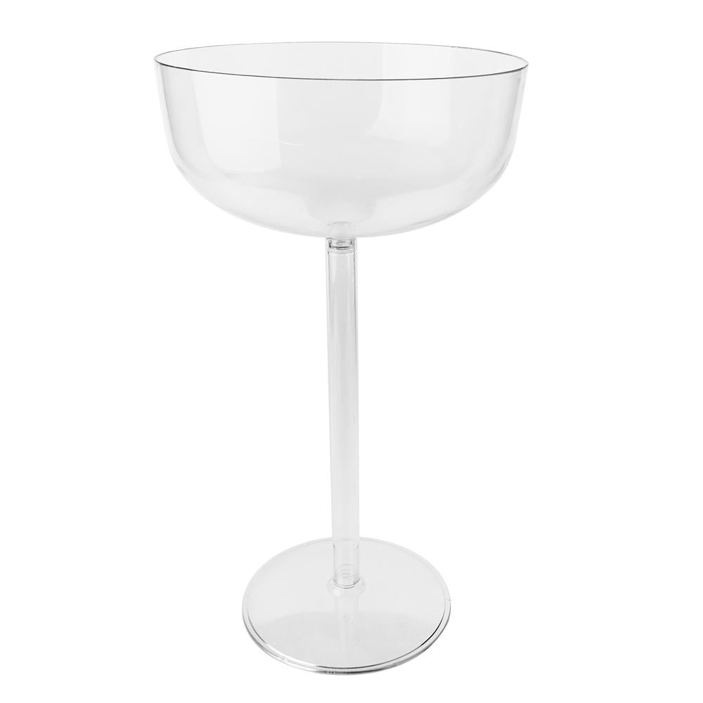 Plastic Large Champagne Glass Disposable Cup, 18-Inch