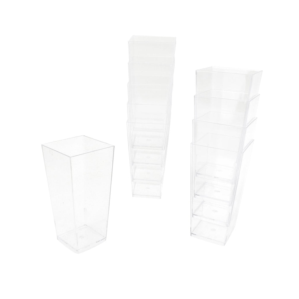 Mini Tall Square Dessert Container, 1-1/2-Inch, 10-Count