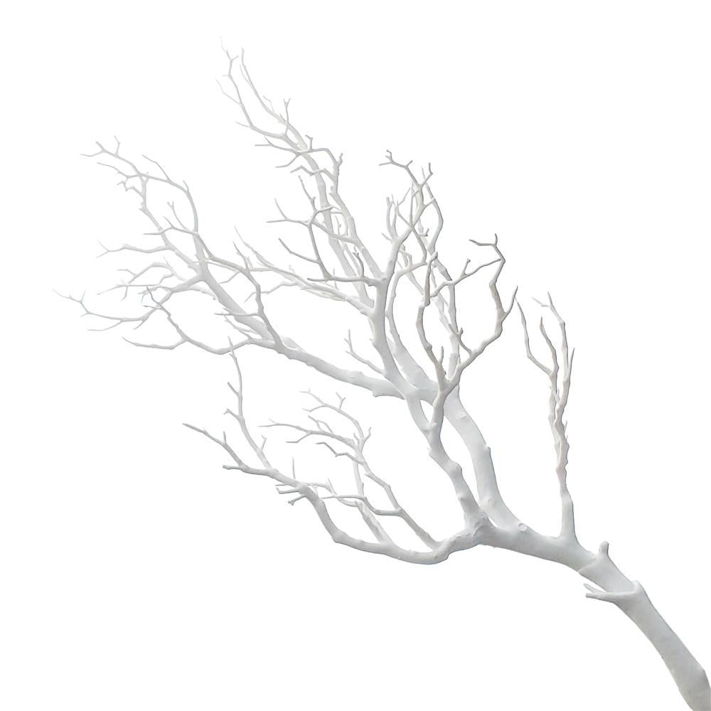 Large Plastic Artificial Coral Branch, White, 36-Inch