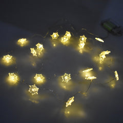 LED Snowflake String Fairy Lights, 6-Feet - Warm White