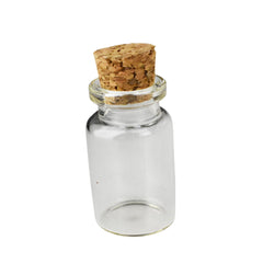 Mini Glass Container Bottles, Assorted Sizes, 4-Piece