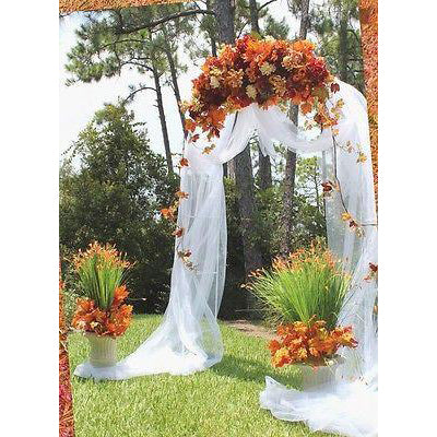 Wedding Arch White Steel For Special Events Occasions, 90-Inch x 55-Inch