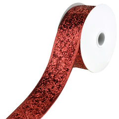 Disco Glitter Metallic Edge Wired Ribbon, 1-1/2-Inch, 10-Yard