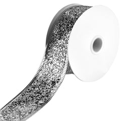 Disco Glitter Metallic Edge Wired Ribbon, 1-1/2-Inch, 10-Yard