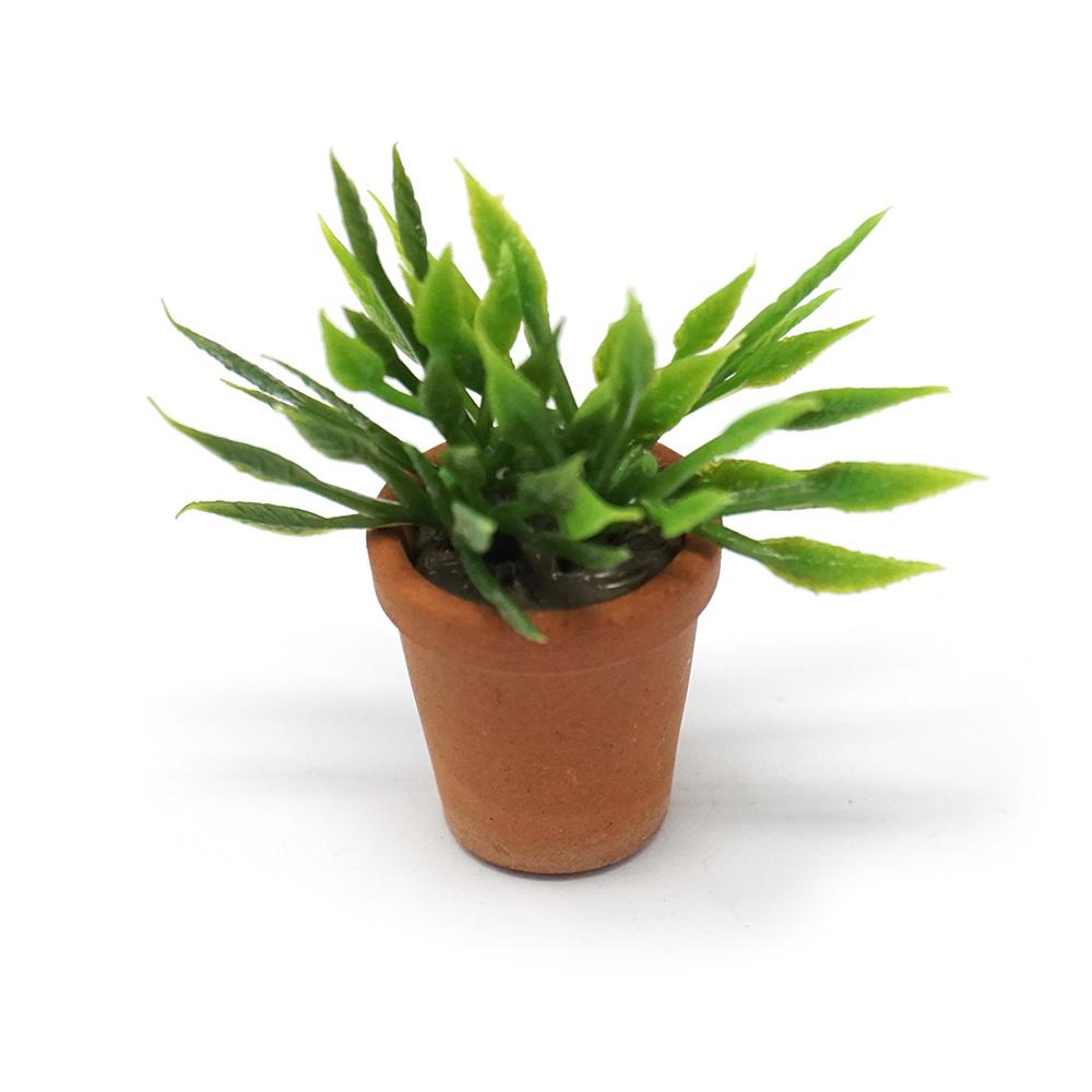 Miniature House Plant Figurine, Green, 1-1/2-Inch