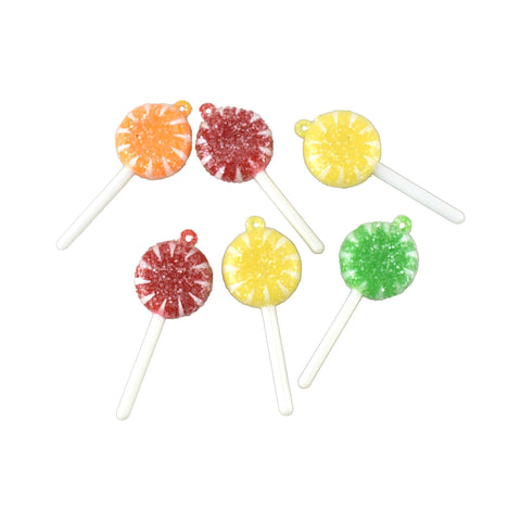 Christmas Miniature Candy Lollipop Ornaments, 2-Inch, 6-Piece