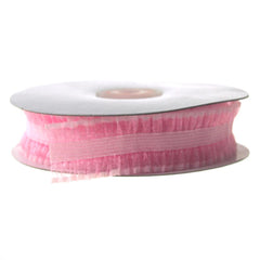 Stretchable Ruffled Organza Ribbon, 1-Inch, 10 Yards